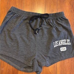 Los Angeles USA Graphic Sweat Shorts Athleisure Cozycore Loungewear SZ M